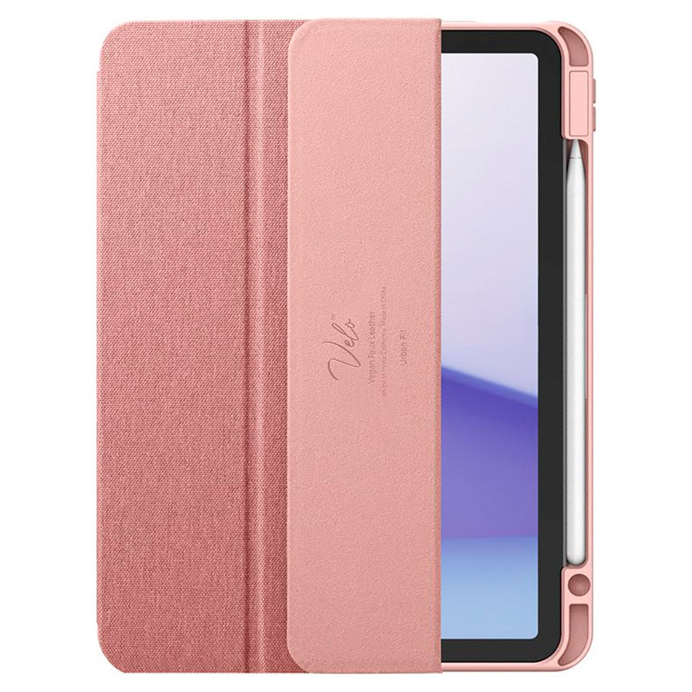 iPad Air 11" (2025 / 2024) Spigen Urban Fit Flip-deksel med penneholder - rosa gull