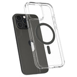 iPhone 16 Pro Max Spigen Ultra Hybrid T Bagside Cover - MagSafe Kompatibel - Gennemsigtig / Grå