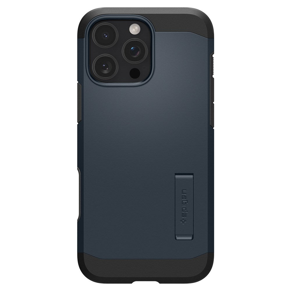 iPhone 16 Pro Spigen Tough Armour T-deksel m. Stativ - MagSafe-kompatibel - Blå
