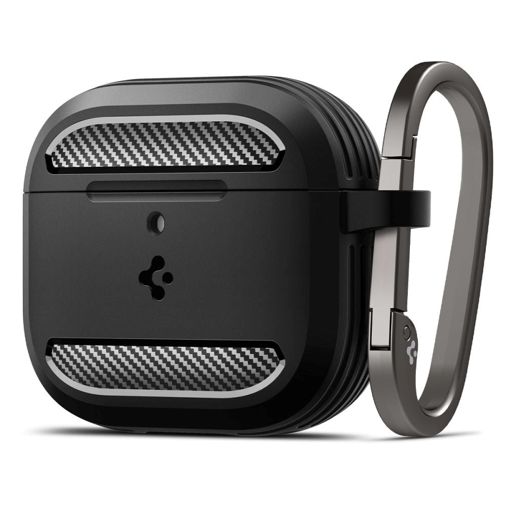 Spigen Rugged Armor Apple Airpods (4. generasjon) Veske m. Karabinhage - Svart
