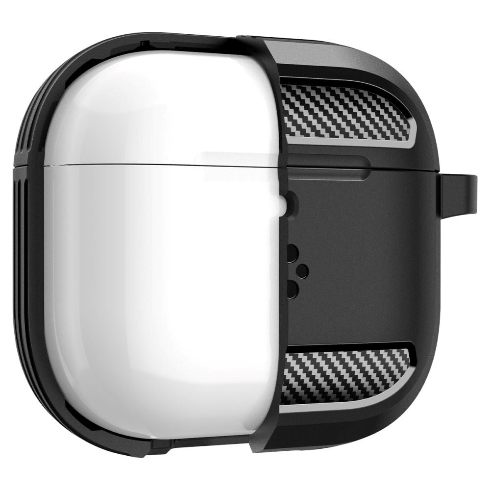 Spigen Rugged Armor Apple Airpods (4. generasjon) Veske m. Karabinhage - Svart