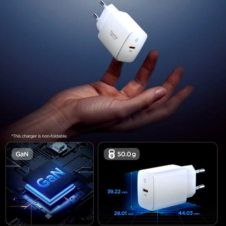 Spigen - 20W Vægoplader - 1x USB-C - Hvid