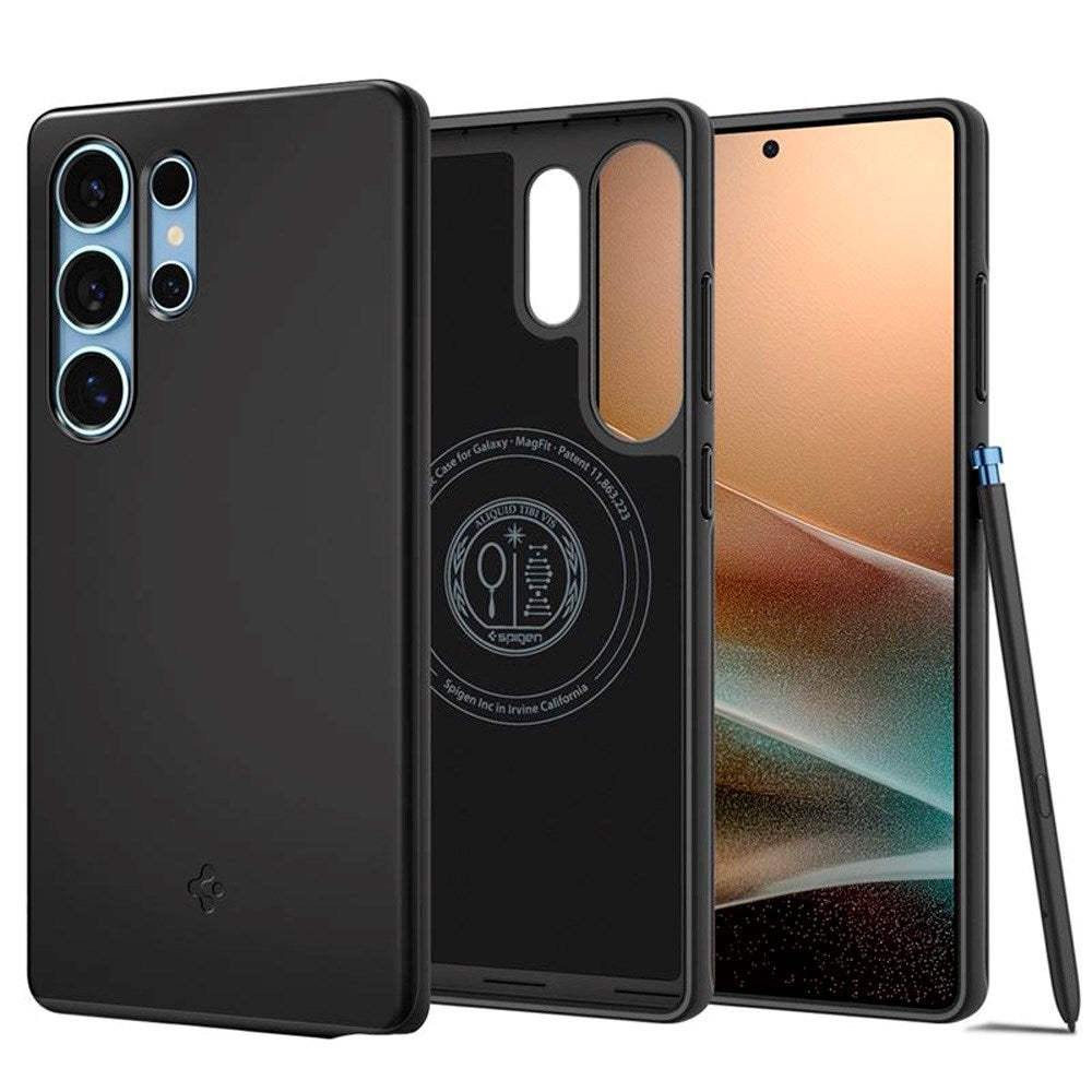 Samsung Galaxy S25 Ultra Spigen Thin Fit-deksel - MagSafe-kompatibel - Svart