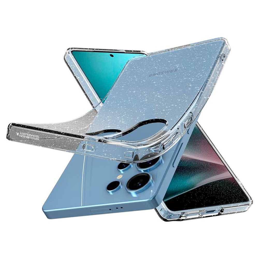 Samsung Galaxy S25 Ultra Spigen Liquid Crystal Glitter Bagside Cover - Gennemsigtig
