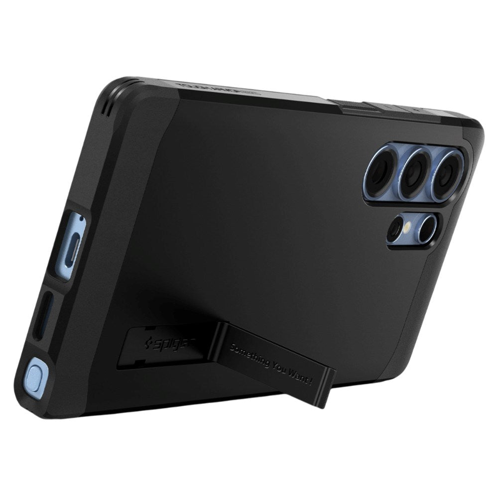 Samsung Galaxy S25 Ultra Spigen Tough Armor Hybrid Bagside Cover - MagSafe Kompatibel - Sort