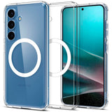 Samsung Galaxy S25+ (Plus) Spigen Ultra Hybrid krystallklart deksel - MagSafe-kompatibel - Gjennomsiktig / Hvit