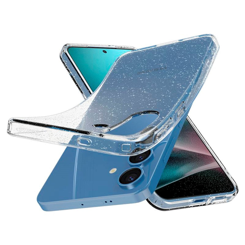 Samsung Galaxy S25 Spigen Liquid Crystal Glitter Bagside Cover - Gennemsigtig