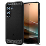 Samsung Galaxy S25 Spigen Rugged Armor MagSafe Beskyttelsescover - Sort