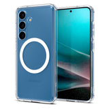 Samsung Galaxy S25 Spigen Ultra Hybrid Crystal Clear Case - MagSafe Kompatibel - Gennemsigtig / Hvid