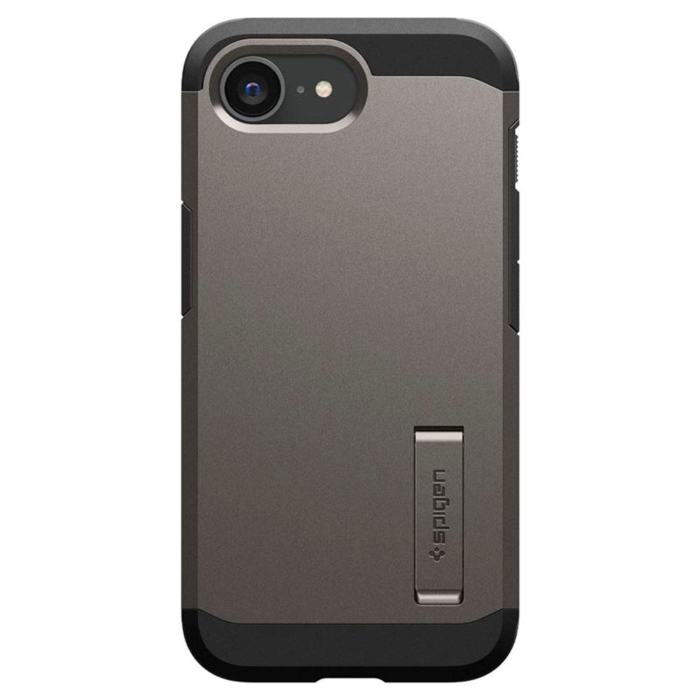 Spigen iPhone 16e Tough Armor Cover inkl. Kickstand - MagSafe Kompatibel - Gunmetal