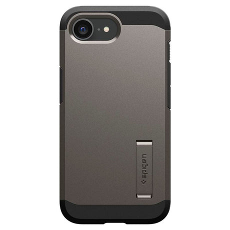 Spigen iPhone 16e Tough Armor Deksel inkl. Stativ - MagSafe-kompatibel - Gunmetal