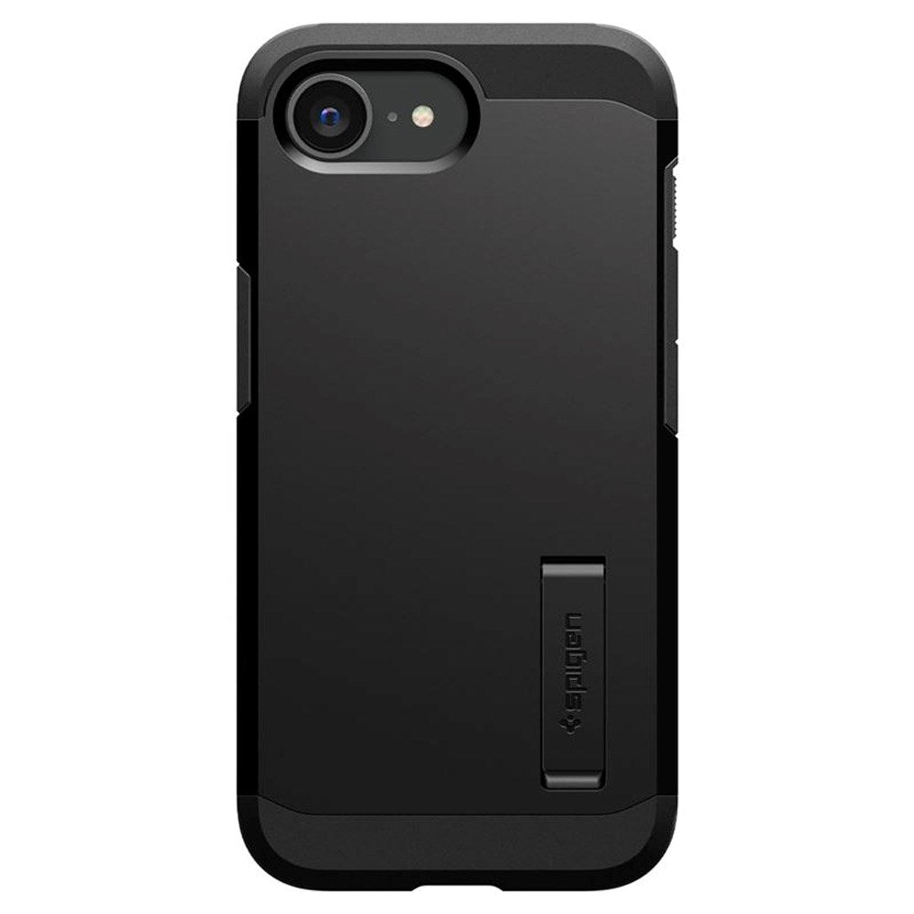 Spigen iPhone 16e Tough Armor Deksel inkl. Stativ - MagSafe-kompatibel - Svart