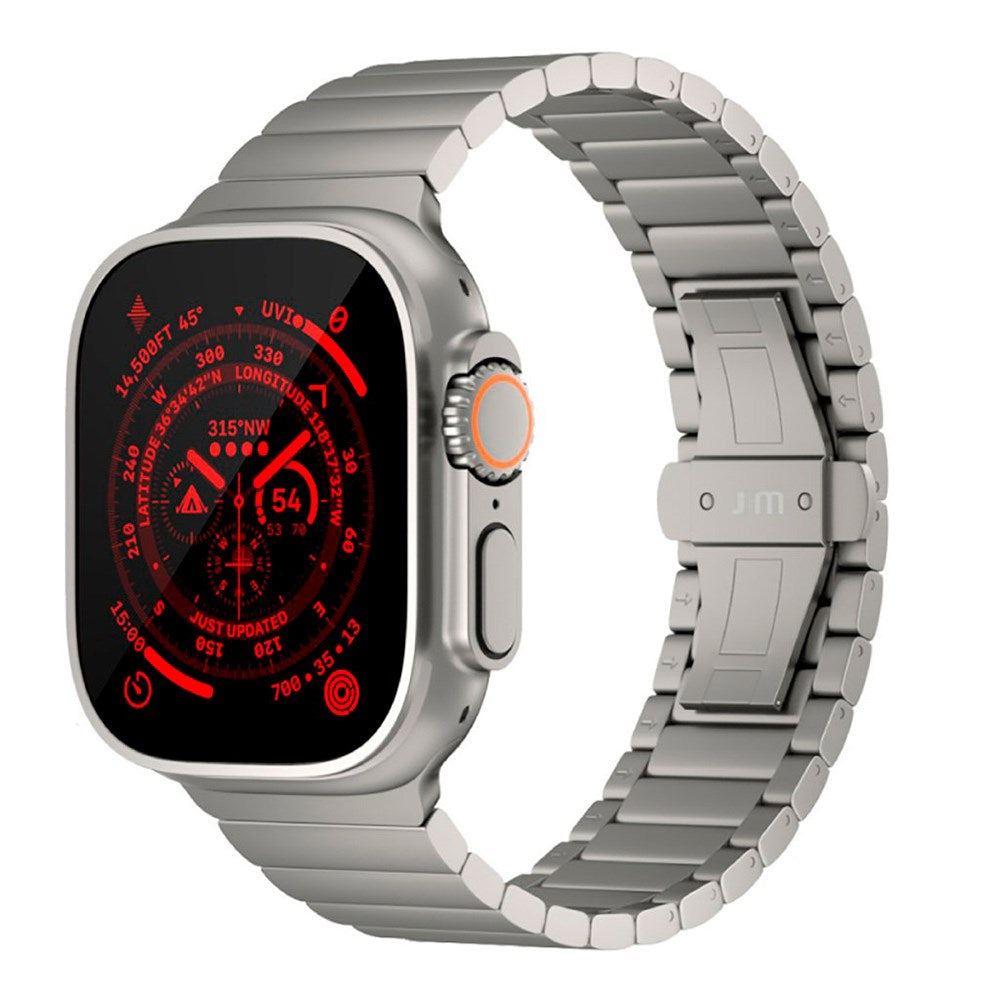 Apple Watch Ultra 1/2 (49 mm) Just Mobile Titanium Watch Strap m. DLC-belegg - Sølv