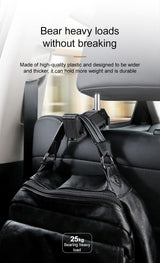 Baseus Baksete Bilfeste For Bil Nakkestøtte 4.0''-6.5'' - Maks Mobil: 45 x 85mm - Svart