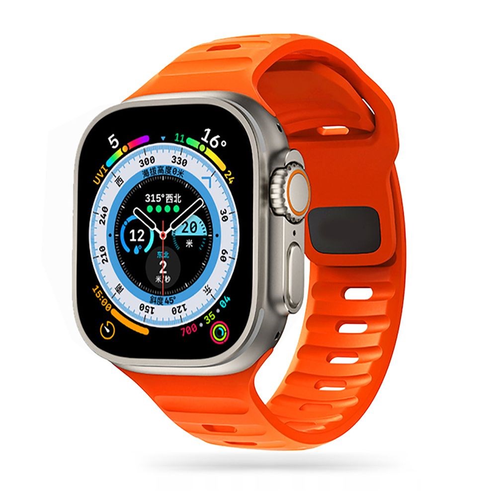 Apple Watch (42/44/SE/45/46/49 mm) Iconband Tech-Protect Line silikonrem - oransje