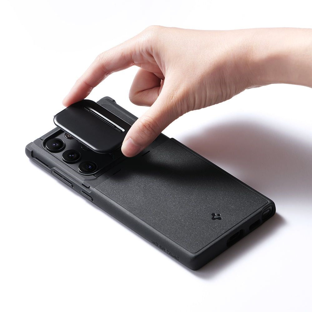 Spigen Optik Armor Samsung Galaxy S22 Ultra Deksel - Svart