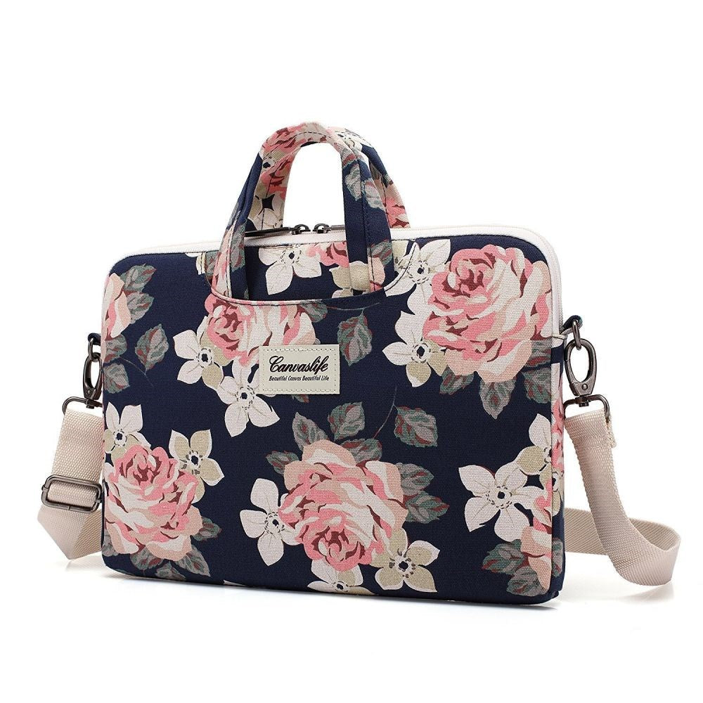 Canvaslife Koffertveske for MacBook / PC 13-14" - Navy Rose