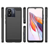 Xiaomi Redmi 12C Tech-Protect fleksibelt plastkarbon bakdeksel - svart