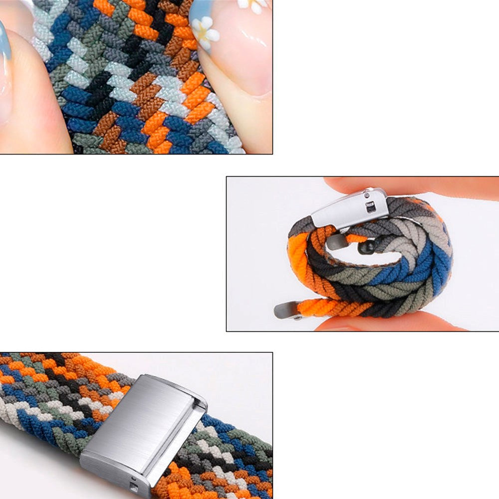 Apple Watch (42/44/SE/45/46/49 mm) Hurtel flettet stoffrem - oransje