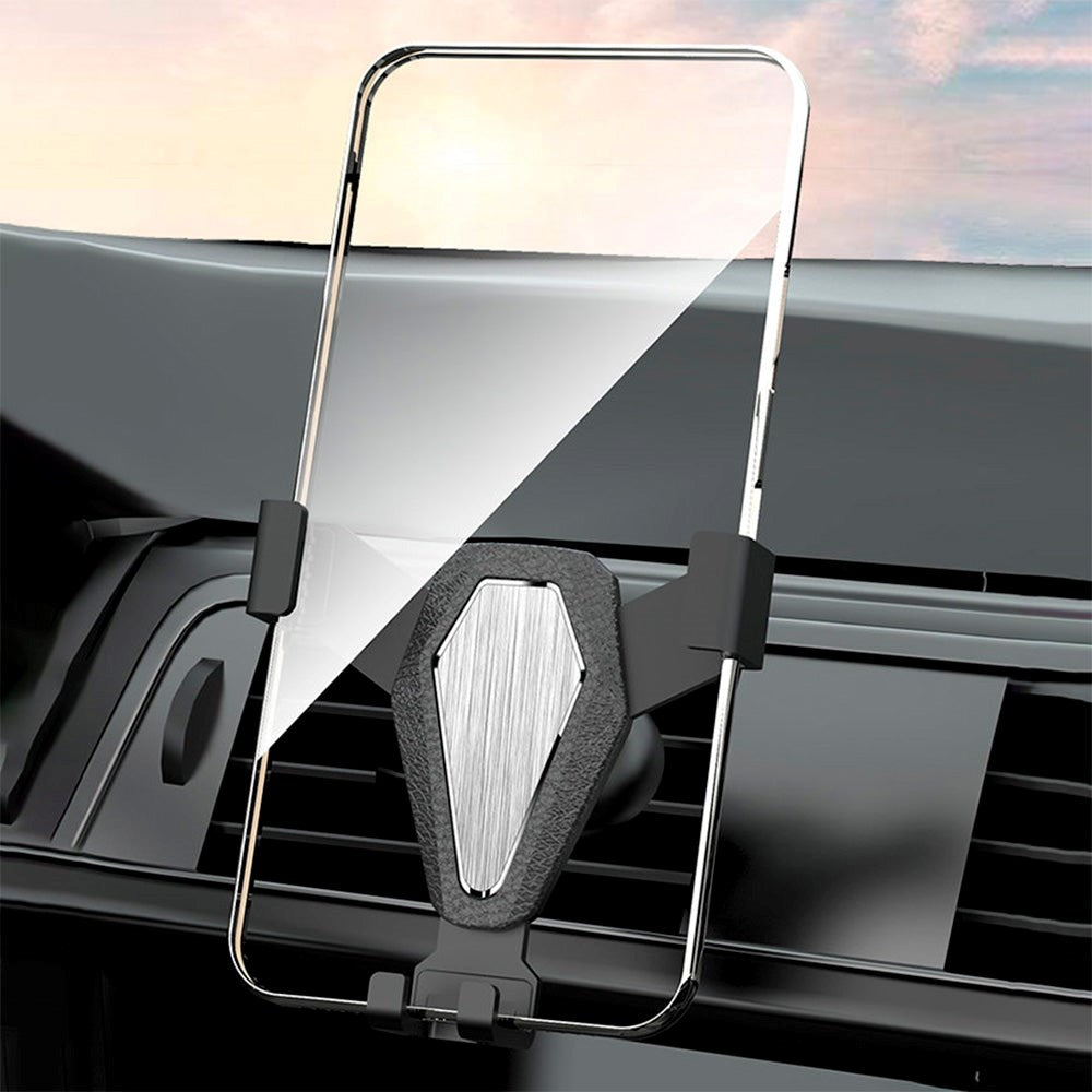 Universal Car Mobile Holder - Ventilasjonssystem - Max Mobile: 60-90 mm - Sort