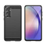 Samsung Galaxy A55 (5G) Carbon Fiber Plastic Bakdeksel - Svart
