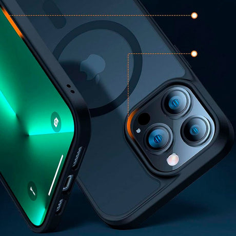 iPhone 7 / 8 / SE Tech-Protect Magmat Bakdeksel - MagSafe-kompatibel - Gjennomsiktig / Svart