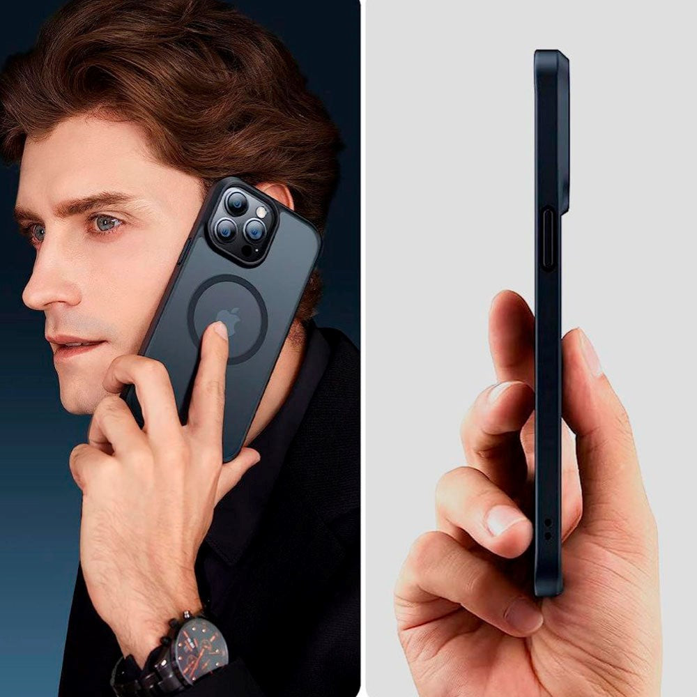 iPhone 11 Tech-Protect Magmat Bakdeksel - MagSafe-kompatibel - Gjennomsiktig / Svart