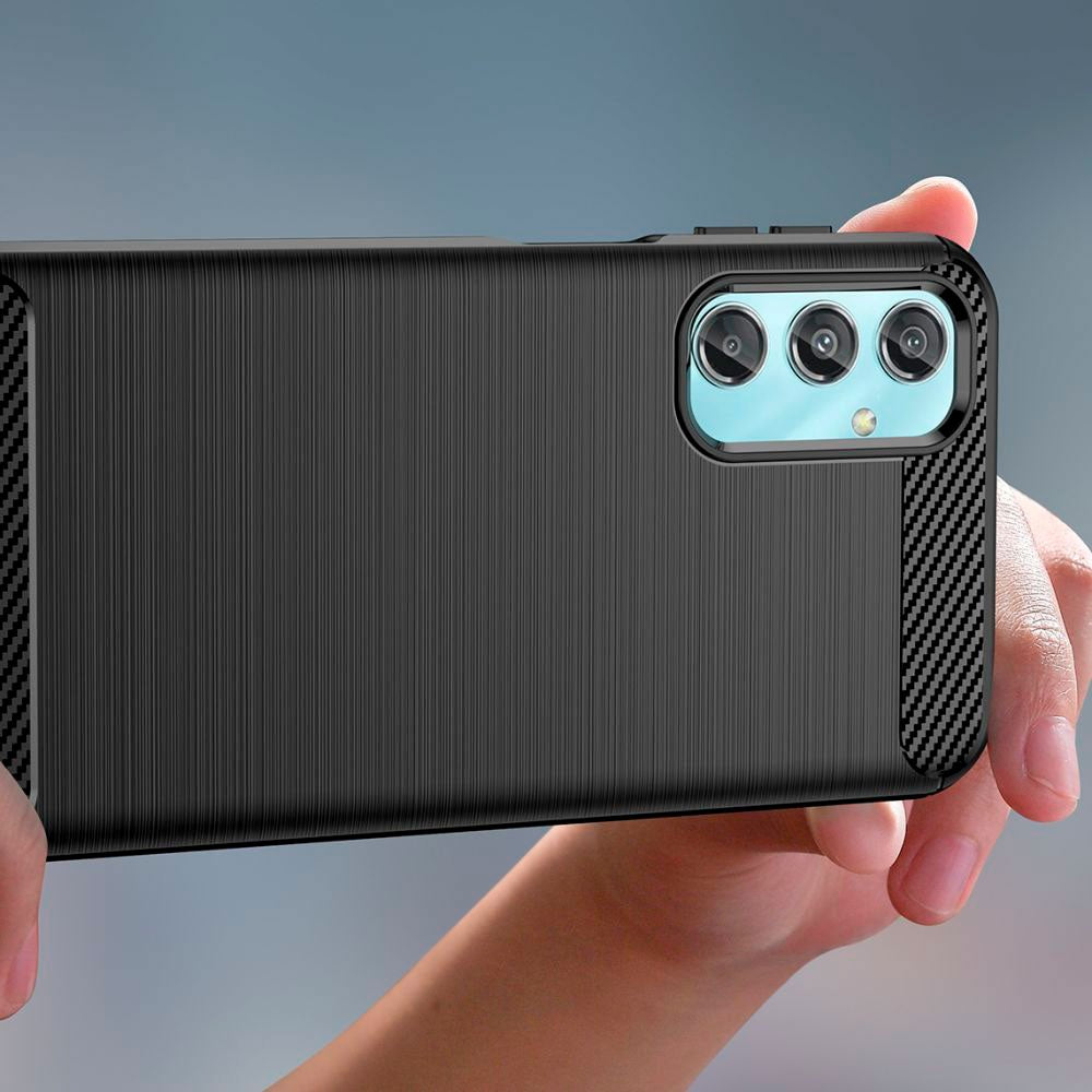 Samsung Galaxy M34 (5G) / F34 (5G) Tech-Protect fleksibelt plastkarbon bakdeksel - svart