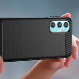 Samsung Galaxy M34 (5G) / F34 (5G) Tech-Protect fleksibelt plastkarbon bakdeksel - svart