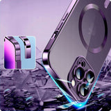 iPhone 15 Tech-Protect MagShine bakdeksel - MagSafe-kompatibel - Gjennomsiktig / mørkeblå