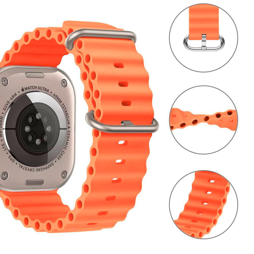 Tech-Protect Apple Watch (42/44/SE/45/46/49 mm) Iconband Pro silikonrem - oransje