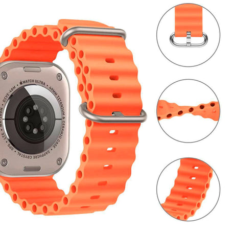 Tech-Protect Apple Watch (42/44/SE/45/46/49 mm) Iconband Pro silikonrem - oransje