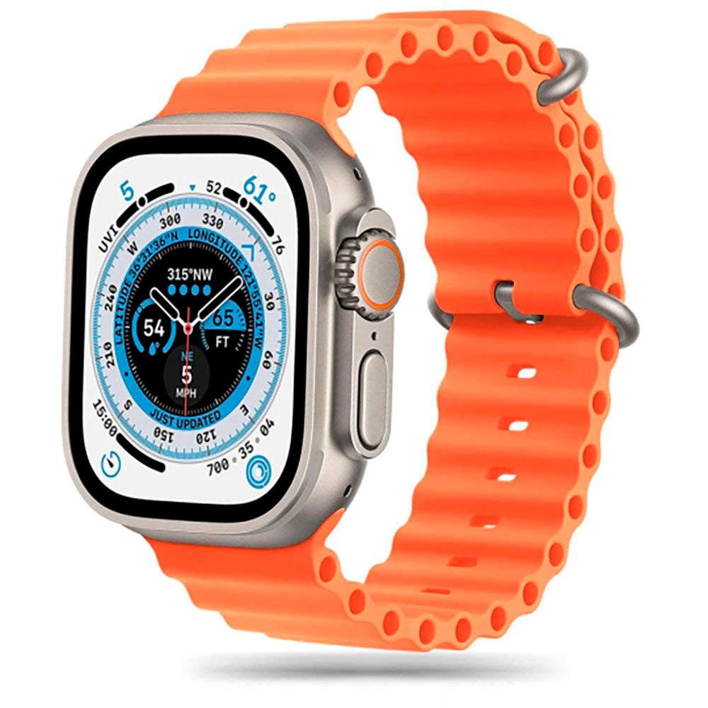 Tech-Protect Apple Watch (42/44/SE/45/46/49 mm) Iconband Pro silikonrem - oransje