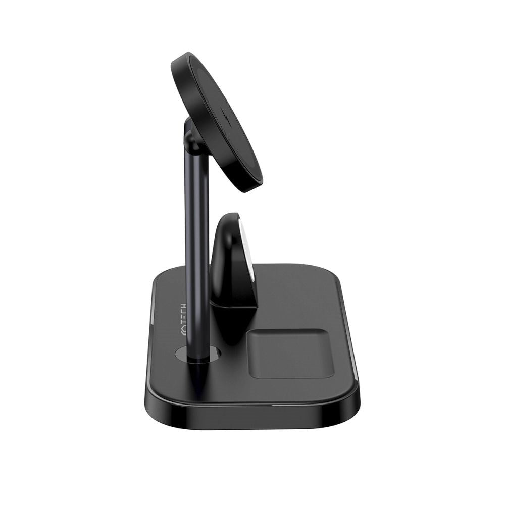 Tech-Protect A22 3-i-1 magnetisk trådløs lader 15W - Svart