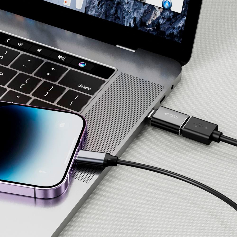 Tech-Protect USB-C til USB-A-adapter - svart