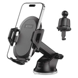 Tech-Protect V5 Car Mobile Holder - Dashboard og klimaanlegg - Mobil: 50 - 90 mm - Svart