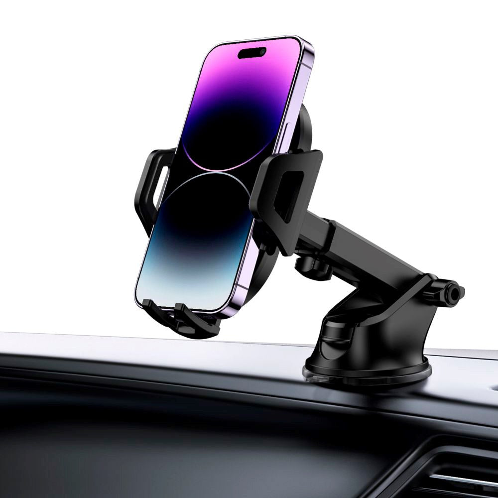 Tech-Protect V5 Car Mobile Holder - Dashboard og klimaanlegg - Mobil: 50 - 90 mm - Svart
