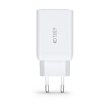 Tech-Protect NC PD 65W Vegglader m. 2 x USB-C og 1 x USB-A - Hvit