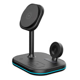 Tech-Protect A27 3-i-1 10W magnetisk trådløs lader - svart