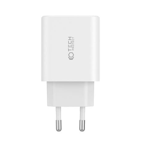 Tech-Protect NC 30W Vegglader m. 2 x USB-C og 1 x USB-A - Hvit