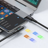 Tech-Protect Ultraboost vinklet USB-C til USB-C-kabel 60W/6A 2m - Svart