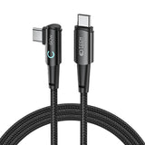 Tech-Protect Ultraboost vinklet USB-C til USB-C-kabel 60W/6A 2m - Svart