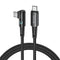 Tech-Protect Ultraboost vinklet USB-C til USB-C-kabel 60W/6A 2m - Svart