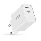 Tech-Protect 35W Vægoplader m. 2 x USB-C - Hvid
