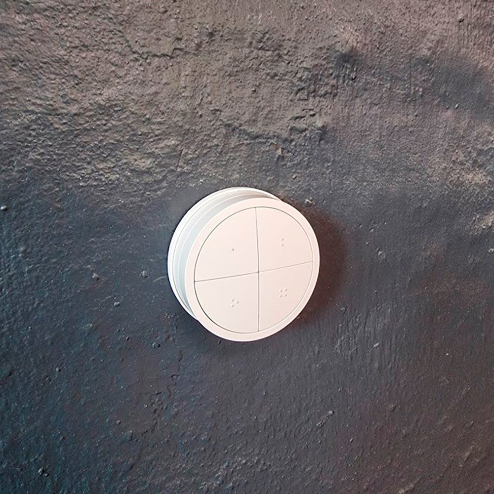 Light Solutions - Rund Brakett for Philips Hue Tap Dial Switch - Hvit