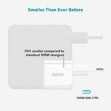 Epico UltraBoost Micro Vægoplader - 100W - 1 x USB-C - Hvid