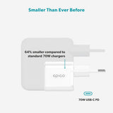 Epico UltraBoost Micro Vægoplader - 70W - 1 x USB-C - Hvid