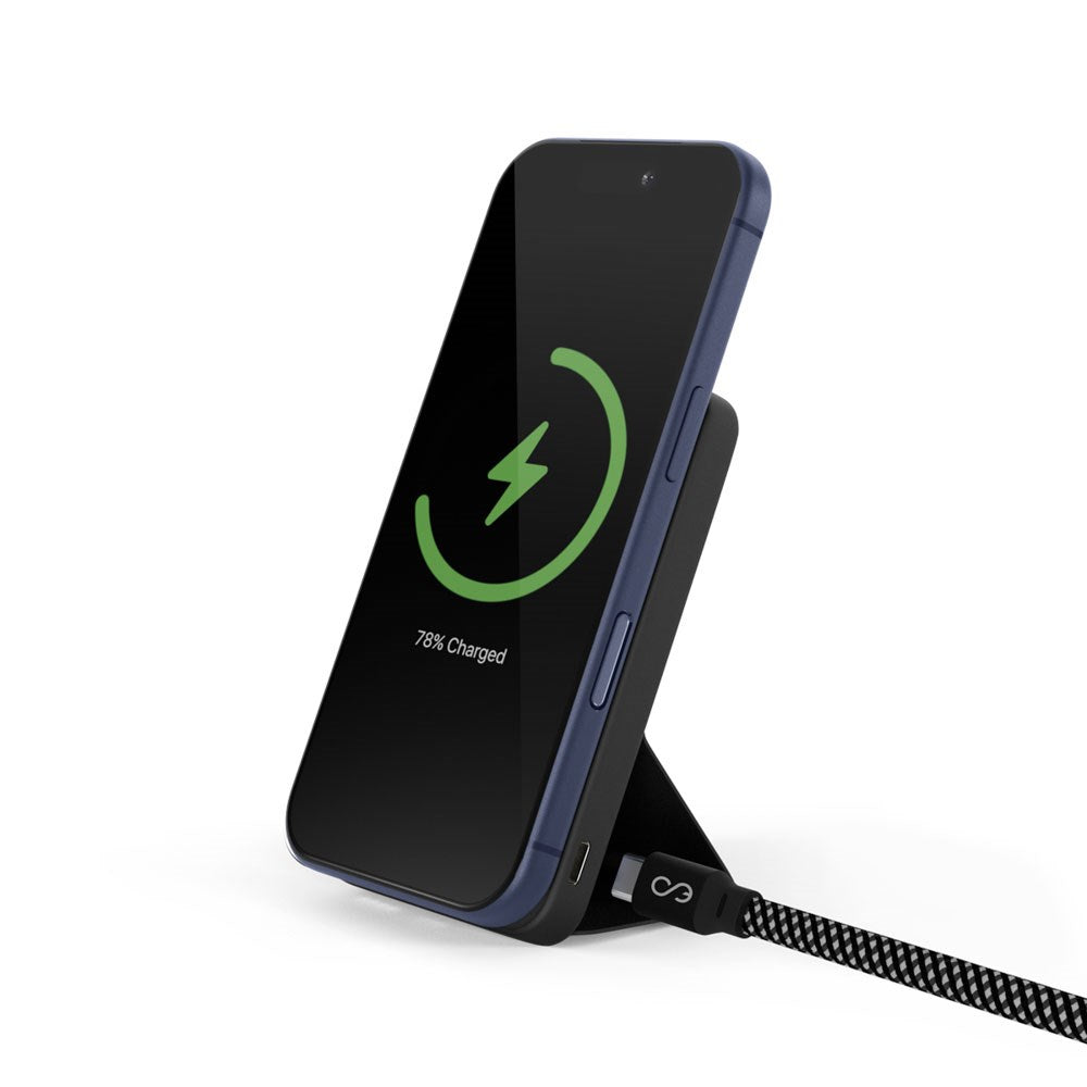 Epico UltraPack Stand Powerbank - 7.000mAh - 15W - 2 x USB-C - MagSafe Kompatibel - Sort