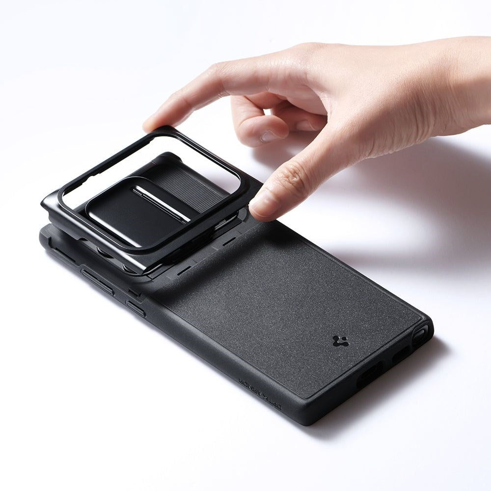 Spigen Optik Armor Samsung Galaxy S22 Ultra Deksel - Svart