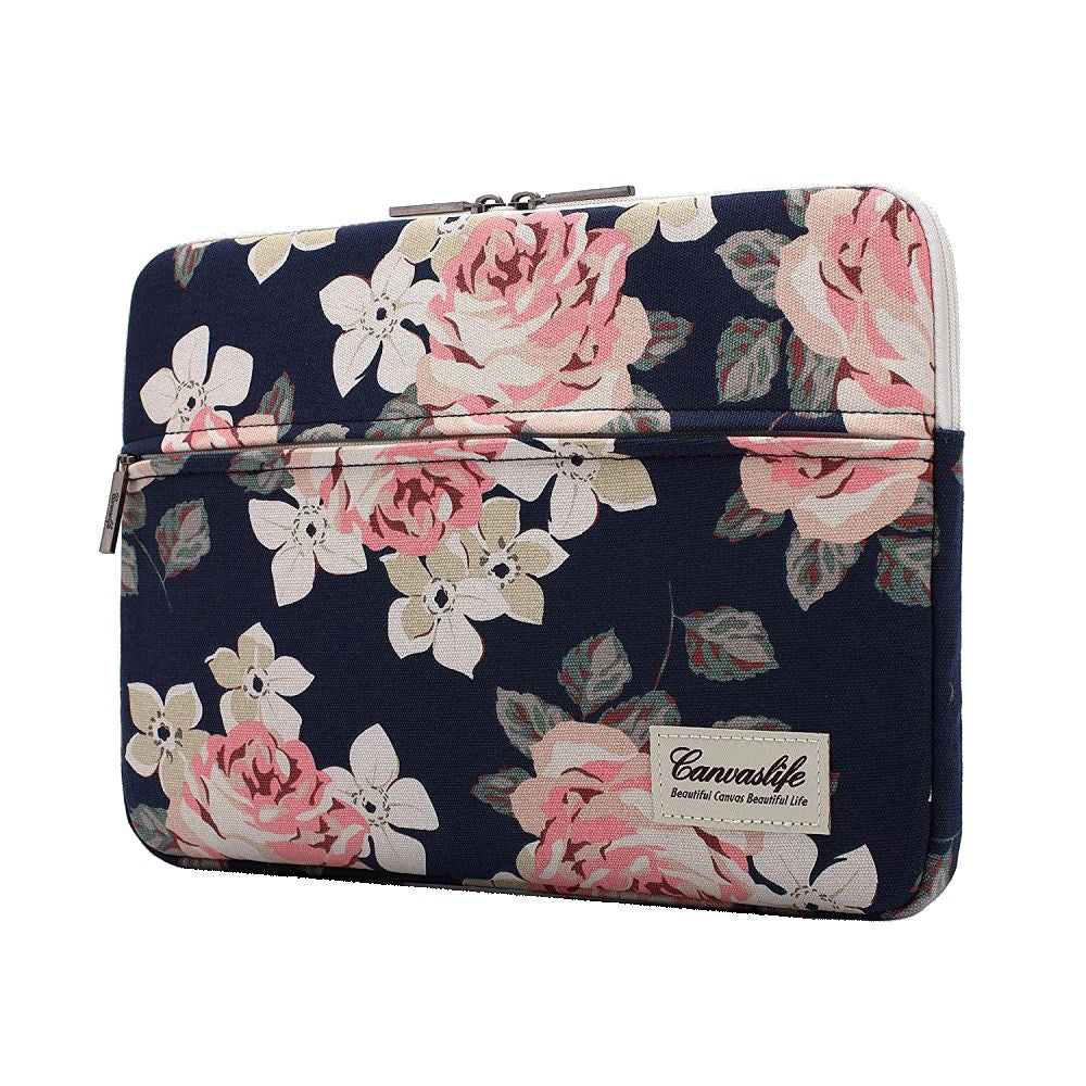 Canvaslife MacBook 15" / PC 15-16" omslag (37,5 x 26,5 cm) - Navy Rose